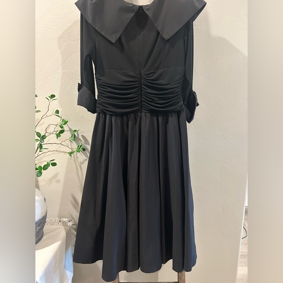 Jessica Howard Black Long Sleeve Midi Dress. Perfect MOB dress - Picture 3 of 4